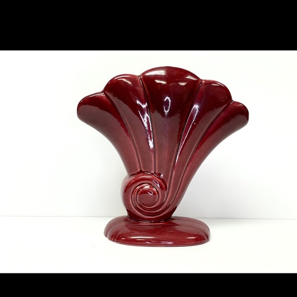 MCM, Vintage, Wave Redwing 892, Maroon Vase - Picture 3 of 3